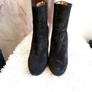 Vince suede leather high heel ankle boots